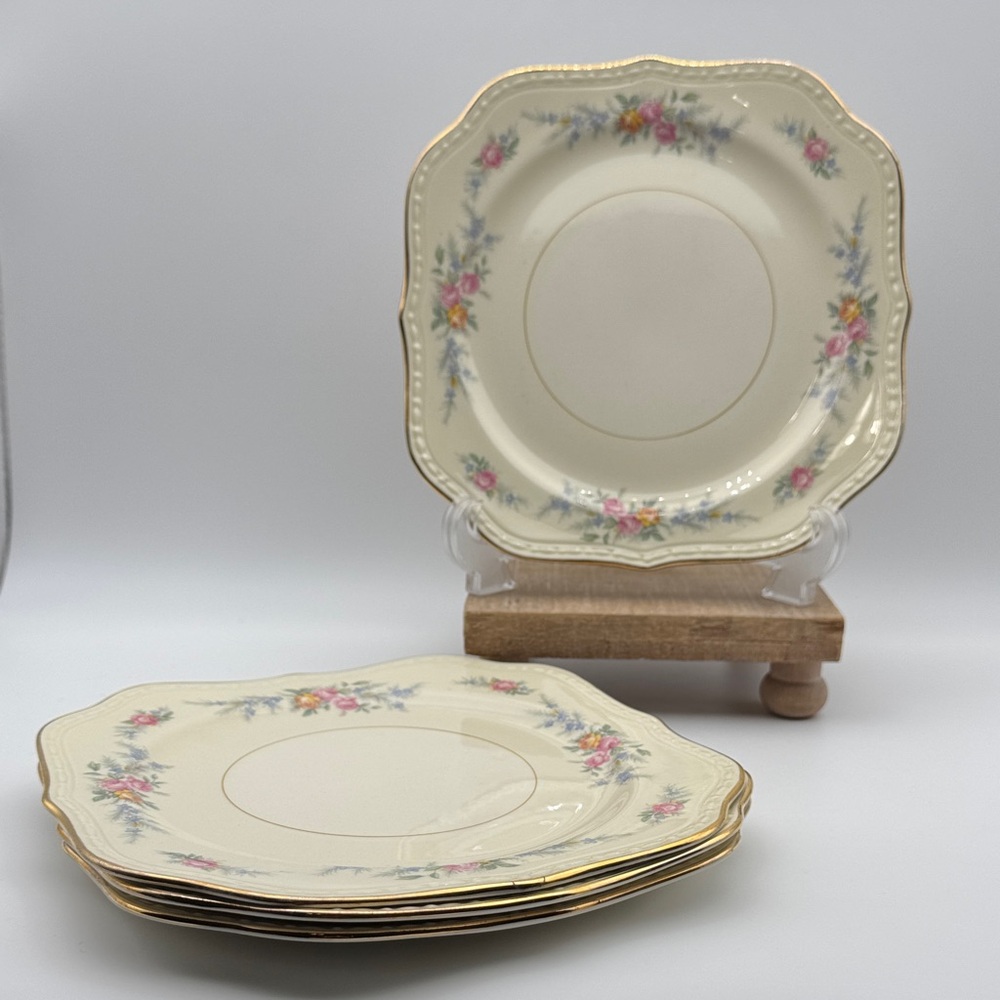 Vintage Homer Laughlin Eggshell‎ Georgian Made in USA A49NS Plates Set of 4